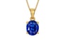 Gold Ceylon Blue Sapphire Pendant Rare Quality (P10)