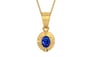 Gold Ceylon Blue Sapphire Pendant Rare Quality (P11)