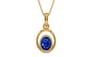 Gold Ceylon Blue Sapphire Pendant Rare Quality (P12)