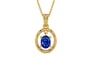Gold Ceylon Blue Sapphire Pendant Rare Quality (P2)