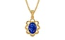 Gold Ceylon Blue Sapphire Pendant Rare Quality (P3)