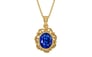 Gold Ceylon Blue Sapphire Pendant Rare Quality (P5)