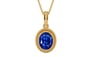 Gold Ceylon Blue Sapphire Pendant Rare Quality (P7)