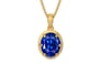 Gold Ceylon Blue Sapphire Pendant Rare Quality (P8)