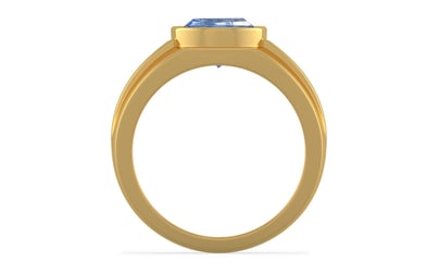 Gold Ceylon Blue Sapphire Ring Fine Quality (R1)