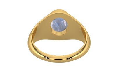 Gold Ceylon Blue Sapphire Ring Fine Quality (R12)