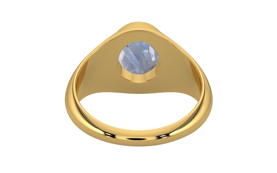 Gold Ceylon Blue Sapphire Ring Fine Quality (R12)