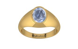 Gold Ceylon Blue Sapphire Ring Fine Quality (R12)