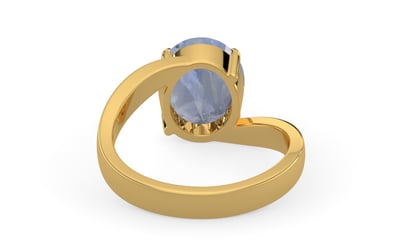 Gold Ceylon Blue Sapphire Ring Fine Quality (R2)