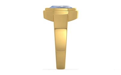 Gold Ceylon Blue Sapphire Ring Fine Quality (R3)