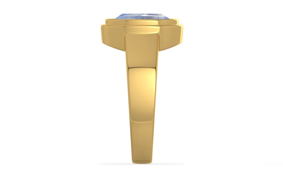 Gold Ceylon Blue Sapphire Ring Fine Quality (R3)