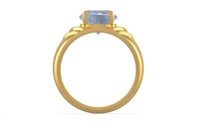 Gold Ceylon Blue Sapphire Ring Fine Quality (R4)