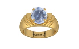 Gold Ceylon Blue Sapphire Ring Fine Quality (R4)
