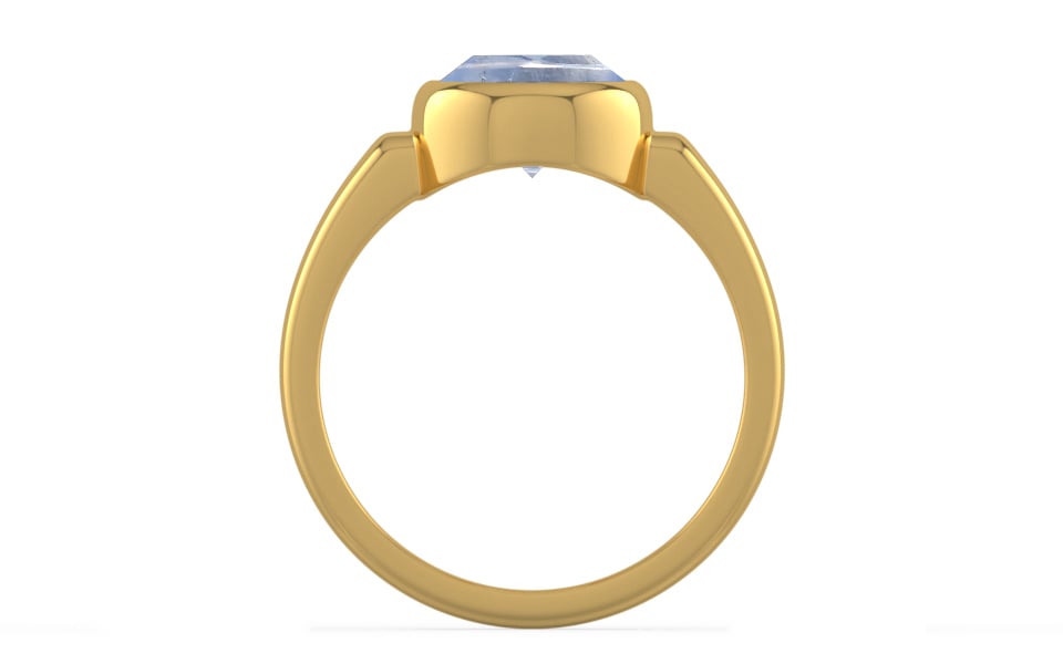 Gold Ceylon Blue Sapphire Ring Fine Quality (R6)