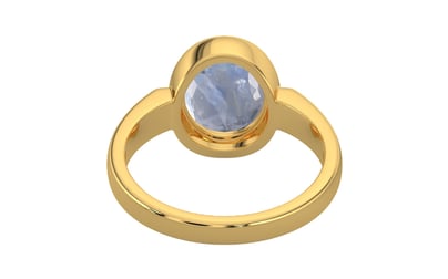 Gold Ceylon Blue Sapphire Ring Fine Quality (R6)