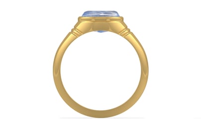 Gold Ceylon Blue Sapphire Ring Fine Quality (R7)