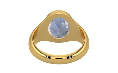 Gold Ceylon Blue Sapphire Ring Fine Quality (R7)