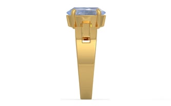 Gold Ceylon Blue Sapphire Ring Fine Quality (R8)