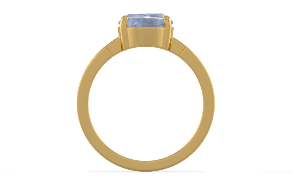 Gold Ceylon Blue Sapphire Ring Fine Quality (R8)
