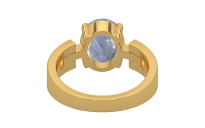 Gold Ceylon Blue Sapphire Ring Fine Quality (R8)