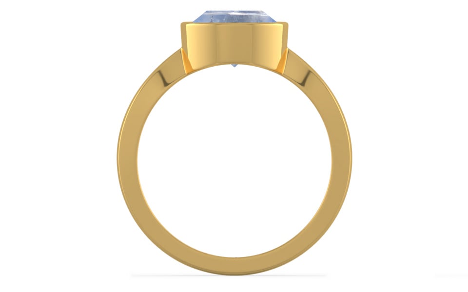 Gold Ceylon Blue Sapphire Ring Fine Quality (R9)