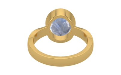 Gold Ceylon Blue Sapphire Ring Fine Quality (R9)