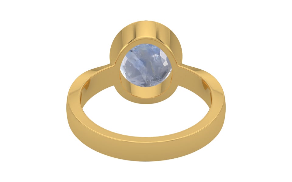 Gold Ceylon Blue Sapphire Ring Fine Quality (R9)