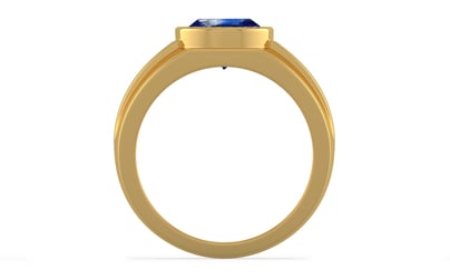 Gold Ceylon Blue Sapphire Ring Limited Quality (R1)