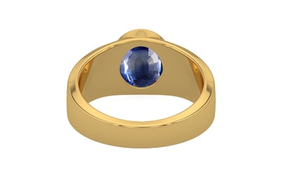Gold Ceylon Blue Sapphire Ring Limited Quality (R10)