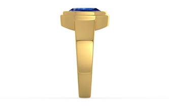 Gold Ceylon Blue Sapphire Ring Limited Quality (R3)