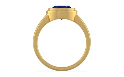 Gold Ceylon Blue Sapphire Ring Limited Quality (R3)