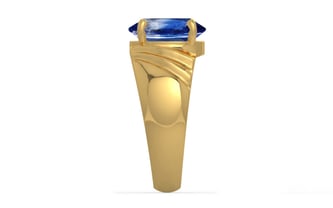 Gold Ceylon Blue Sapphire Ring Limited Quality (R4)