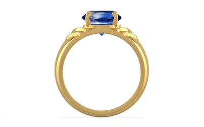 Gold Ceylon Blue Sapphire Ring Limited Quality (R4)