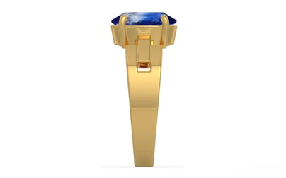 Gold Ceylon Blue Sapphire Ring Limited Quality (R8)