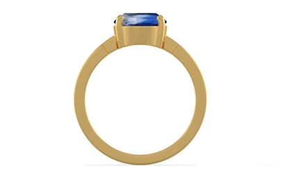 Gold Ceylon Blue Sapphire Ring Limited Quality (R8)