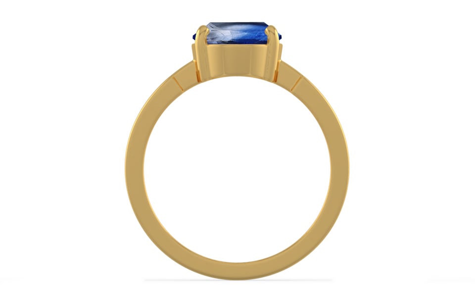 Gold Ceylon Blue Sapphire Ring Limited Quality (R8)