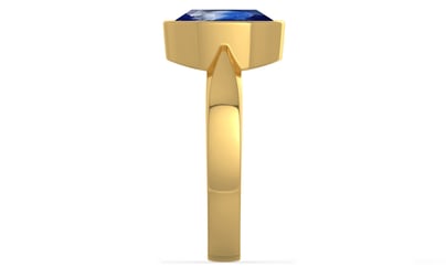 Gold Ceylon Blue Sapphire Ring Limited Quality (R9)