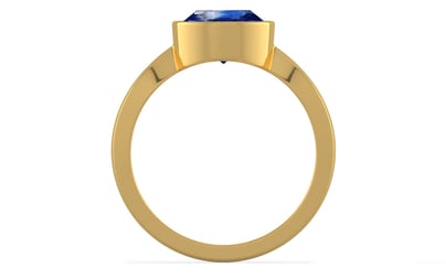 Gold Ceylon Blue Sapphire Ring Limited Quality (R9)