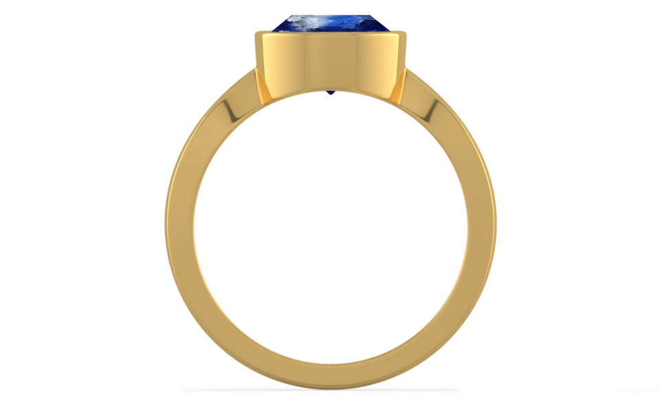 Gold Ceylon Blue Sapphire Ring Limited Quality (R9)