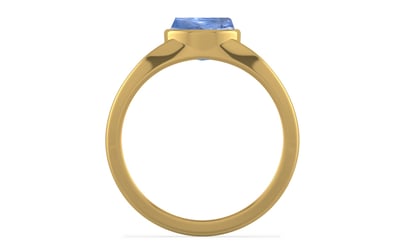 Gold Ceylon Blue Sapphire Ring Prime Quality (R10)