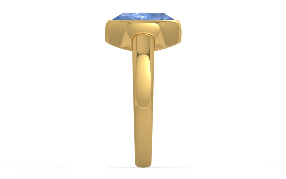 Gold Ceylon Blue Sapphire Ring Prime Quality (R6)