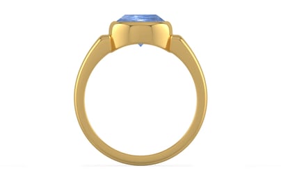 Gold Ceylon Blue Sapphire Ring Prime Quality (R6)