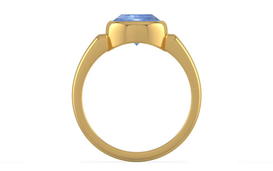 Gold Ceylon Blue Sapphire Ring Prime Quality (R6)