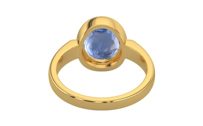 Gold Ceylon Blue Sapphire Ring Prime Quality (R6)