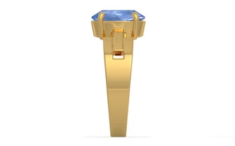 Gold Ceylon Blue Sapphire Ring Prime Quality (R8)