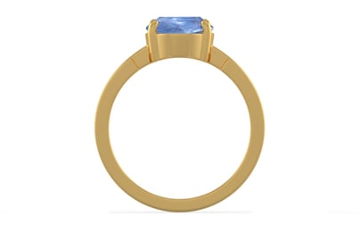 Gold Ceylon Blue Sapphire Ring Prime Quality (R8)