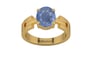 Gold Ceylon Blue Sapphire Ring Prime Quality (R8)