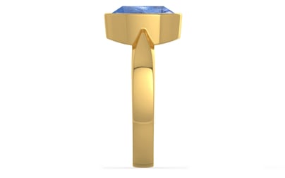 Gold Ceylon Blue Sapphire Ring Prime Quality (R9)