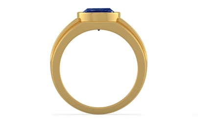 Gold Ceylon Blue Sapphire Ring Rare Quality (R1)