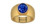 Gold Ceylon Blue Sapphire Ring Rare Quality (R1)